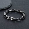 Locomotive Vintage Oxidized Black Chain Link Men Bracelet Punk Stainless Steel Motorcycle Bracelets Male Jewelry Gifts - Image 3