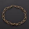 Geometric Stainless Steel Figaro Bracelet Link Oval Hand Chain for Women Men Rhombus Wristband Bangle Anklets Metal Jewelry Gift - Image 4