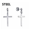 2pc Stainless Steel Men Cross Stars Punk Dangle Earrings Gothic Woman Cross Ear Hoop Earrings Huggies Pendant Piercing Jewelry - Image 28