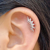 1PC Curved Cz Cartilage Stud Moon Leaf Helix Rook Conch Screw Back Earring Stainless Steel Ear Piercing Jewelry - Image 38