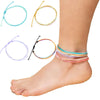 Boho Women Handmade Woven Multilayer Anklet Weaving Bracelet On The Leg Braid Rainbow Thread Rope Beach Barefoot Foot Jewelry - Image 1