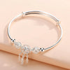 Silver Bangles Bracelets for Women Adjustable Hollow Bells Ball Bracelets Party Charm Jewelry - Image 13