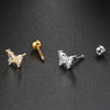 Cartilage Stainless Steel Stud Women's Earrings Septum Piercing Zircon Butterfly Ear Hoop Lobe Tragus helix Jewelry - Image 4