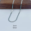 Stainless Steel Snake Chain Necklace in 2 mm to 5 mm Widths - Image 14