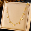 316L Stainless Steel Golden Snowflake Butterfly Crown Key Lightning Zircon Necklace Bracelet Set Jewelry Sets Gift - Image 12