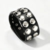 Yupsk Square Wide Punk Chunky Rivet Leather Bangle Rock Rows Nails Wristband Adjustable Size Jewelry Bracelets Bangle - Image 7