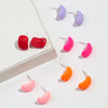 Cute 9Pairs/set Colorful Small Acrylic Curved Rectangle Earrings for Women Girls Star Square Round Earrings Jewelry - Image 3