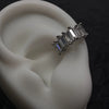 Zakol 1Pcs Square Zircon Ear Clip Earrings for Women Girls Geometry Ear Cuff Party Silver/Gold Color Ear Jewelry - Image 4