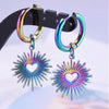 Rainbow Hoop Boucle Oreille Heart Snake Charm Earring Stainless Steel Earrings For Women Men Kpop Accessories Gift - Image 10