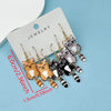 3 Pairs Fun and Cute Enamel Alloy Hanging Tail Cat Dangle Earrings Colored Cat Ear Jewelry Set Lovely Gift For Women Girls - Image 2