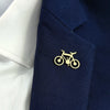 gold-plated stainless steel brooch: bicycle pattern, lapel pin, gift for friends - Image 1