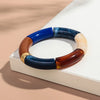 Chunky Bamboo Tube Beaded Acrylic Bracelets for Women Man Multicolor Resin Stretchy Statement Bangle Stack Jewelry Gift - Image 11