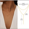 Stainless Steel Lariat Necklace Gold Plated, Dainty Long Necklace Laryered Necklaces For Women Girls, Y Shape Drop Pendant - Image 28