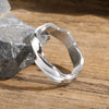 Mobius Ring for Men, Oxidized Twisted Stainless Steel Finger Band,Retro Endless Love Anniversary Gift for Him - Image 5