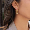 Geometric Zircon Drop Earrings For Women Minimalist Gold Plated Stainless Steel Earrings Jewelry Gift - Image 3