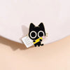Cute Tiny Black Cat Enamel Pin Novelty Cartoon Animal Metal Badge Brooch for Jewelry Accessory Gifts - Image 4