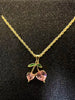 Gold Rope Chain Necklace Nugget Heart Pendant - Image 3