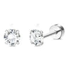 1Pair Flat Back Earrings for Women Steel Earrings Hoop Stud Cartilage Tragus Piercings - Image 14