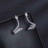 Rhinestone Shiny Zircon Snake Earrings Stud for Ladies Girls with Ear Clip Street Party Jewelry Gifts - Image 2
