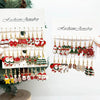 25Pairs/5Pairs Christmas Series Earrings Cartoon Santa Claus Gingerbread Man Snowflake Alloy Earrings Set Women Christmas Gifts - Image 6