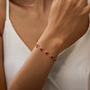 Elegant Red Crystal Zircon Metal Chain Bracelets for Women Colorful Heart Bracelets Party Wedding Wrist Charms Jewelry Gift - Image 32