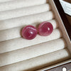 Pink Blue Oil-dropping Round Oval Stud Earrings Unique Design Bean Beads Ear Studs Earrings Temperament Ear Accessories - Image 12
