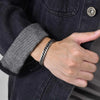 Chunky Retro Cuban Chain Bracelets for Men, Vintage Antique Stainless Steel Curb Dome Link Wristband, Cool Outfit Jewelry - Image 4