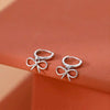 Silver Needle Hollow Bowknot Pendant Hoop Earrings For Women Classic Jewelry Minimalist Accessories - Image 5