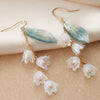 Spring Pink Flower Dangle Earrings for Women, Fairy Charms Floral Leaf Earrings Summer Holiday Pendants Earrings Jewelry Gifts - Image 8