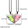2-piece cute Eevee cartoon pendant necklace with heart patchwork, anime-style metal necklace - Image 9