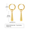 Long Water Drop Dangle Huggie Hoop Earrings for Women, Stainless Steel Teardrop Earrings - Image 6