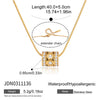 Pearl Look Bead Necklace with Clear Stone Pendant in Gold Tone - Image 13