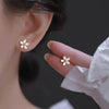 Silver Hollow Butterfly Stud Earrings For Women Jewelry Accessories Prevent Allergies - Image 23
