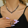 Rhinestone V Necklace and Drop Earrings Bridal Jewelry Set with Optional Bracelet - Image 9