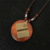 Ethnic Style Round Wood Beads Alloy Leaf Pendant Necklace For Women Girl Bohemian Sweater Chain Vintage Jewelry Accessories Gift - Image 10