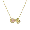 Delicate Heart Pink Zircon Mini Letter Pendant Necklace for Women Gold Plated Balloon Bubble Initial Alphabet Jewelry - Image 22