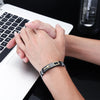 Stainless Steel Bracelets Men Wrist Band Black Grooved Rudder Silicone Mesh Link Insert Punk Wristband Casual Bangles - Image 5