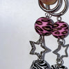 Y2K Jewelry Zebra Leopard Print Earrings for Women Sexy Kawaii 90s Aesthetic Star Drop Earrings Goth Punk Accessories - Image 5