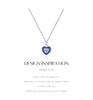 MODIAN 925 Sterling Silver Romantic Heart Klein Blue Enamel Pendant Necklace Shiny CZ Chain Neck For Women Fine Jewelry
