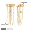 Yori Sparkling White Cubic Zirconia Tassel Earrings Daily Stainless Steel Versatile Pvd Jewelry - Image 6