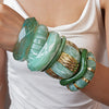 Wide Acrylic Cuff Bracelet with Irregular Geometric Design - Image 5