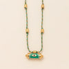 Double-Sided Eye Pendant Necklace with Woven Cord in Three Colors - Image 9
