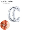 Silver Ear Needle Simple Ear Clip White Zircon Wrapping Design Earring for Women Jewelry Gift - Image 22