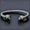 Stainless Steel Birthstone Twists Cuff Bangle for Women Rhinestone Design Stackable Bangle Bracelet Jewelry Gifts - Image 14