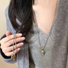 Spotted Tiger Eye Stone Mushroom Pendant Long Versatile Clavicle Chain Necklace for Women's Niche Accessories - Image 3