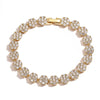 Hecheng, Flowers Colourful Zircon Necklace Bracelet, Jewelry Brass Gold Plated Romantic Gift For Women - Image 9