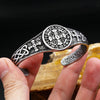 Classic Saint Benedict Cspb Bracelet For Men Women Stainless Steel Cross Opening Bangles Biker Jewelry - Image 1