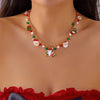 Christmas Metal Chain Necklace For Women Crystal Zircon Elk Santa Claus Snowman Bell Xmas Tree Pendant Choker Jewelry - Image 13