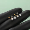 1/5PCS Titanium 16G CZ Threaded Labret 3mm/4mm Zircon Cartilage Tragus Helix Stud Earrings Piercing Flat Back Nose Stud Jewelry - Image 3