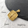 Nautical Compass Pendant Necklace Punk Retro Compass Pendant Gold Plated Stainless Steel Jewelry Gift - Image 2